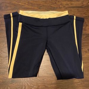 Lululemon navy and yellow pants